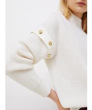 LIUJO   Maglione a collo alto con borchie bialana - Maglie Donna - 2
