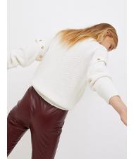 LIUJO   Maglione a collo alto con borchie bialana - Maglie Donna - 3