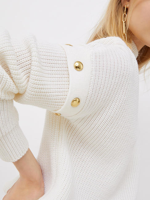   Maglione a collo alto con borchie bialana - Maglie Donna