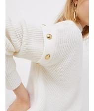 LIUJO   Maglione a collo alto con borchie bialana - Maglie Donna - 4