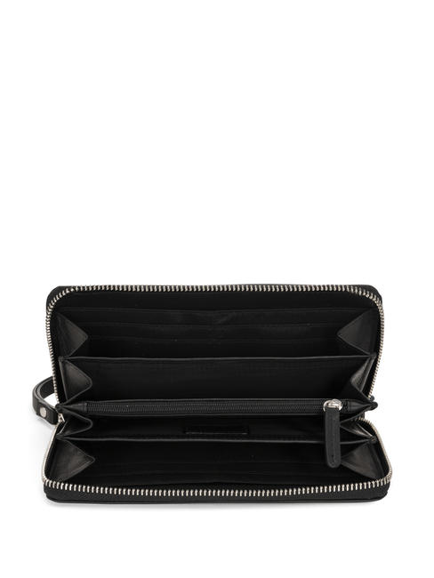 BASIC Portafoglio zip around grande in pelle Nero - Portafogli Donna