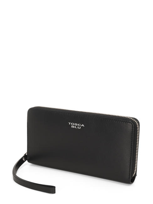 BASIC Portafoglio zip around grande in pelle Nero - Portafogli Donna