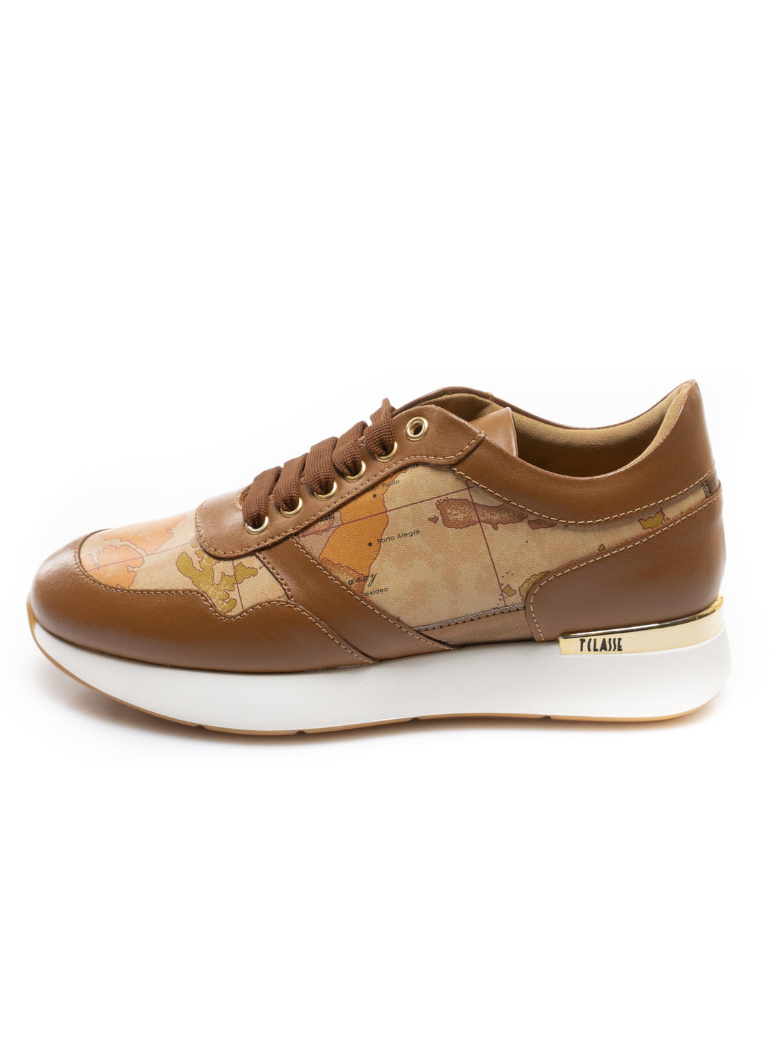 Alviero Martini Prima Classe Geo Sneakers Con Inserti In Nabuk Ghianda -  Acquista A Prezzi Outlet!