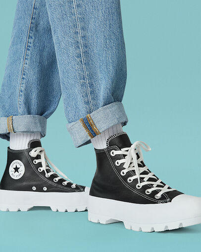 CHUCK TAYLOR ALL STAR LUGGED HIGH Stivaletti in pelle blwhwhi - Scarpe Unisex