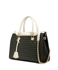 POLLINI HERITAGE CLASSIC Borsa a mano con tracolla nero/avorio - Borse Donna - 2