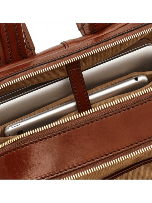 VESPUCCI Zaino porta pc in pelle MARRONE - Zaini da lavoro porta PC