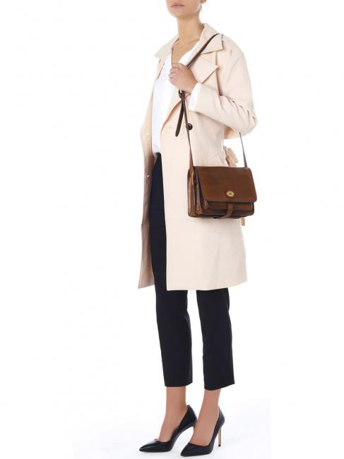 STORY Borsa a tracolla, in pelle MARRONE - Borse Donna