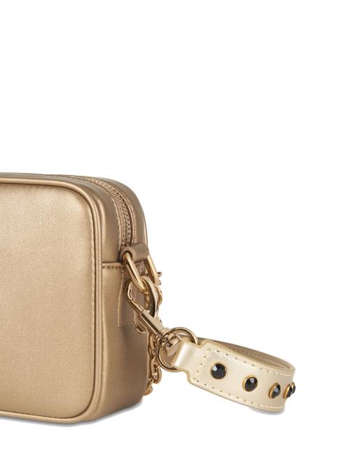 Tracolla per borsa con borchie strass  oro - Accessori per borse