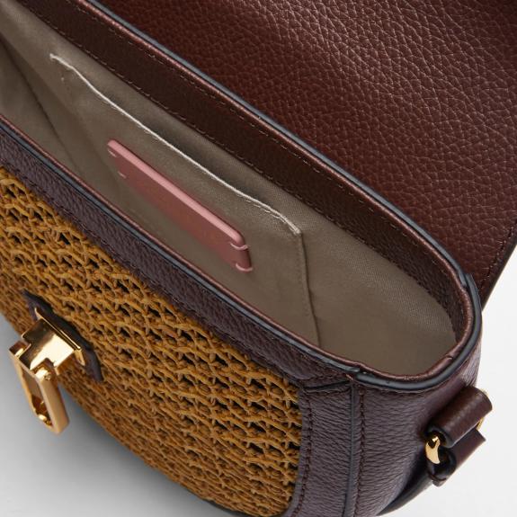 BEAT Paglia Mini Bag a tracolla chocolate/caramel - Borse Donna