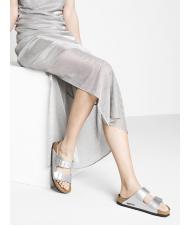 BIRKENSTOCK ARIZONA BIRKO-FLOR Sandalo ciabatta silver - Scarpe Donna - 7