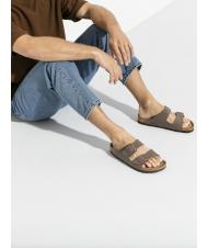 BIRKENSTOCK ARIZONA BIRKO-FLOR NUBUK Sandalo ciabatta mocca - Scarpe Unisex - 7