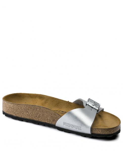 MADRID BIRKO FLOR Sandalo ciabatta silver - Scarpe Donna