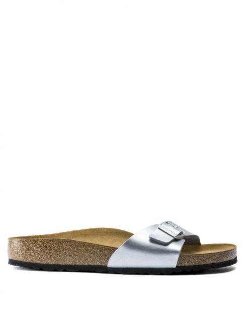 MADRID BIRKO FLOR Sandalo ciabatta silver - Scarpe Donna