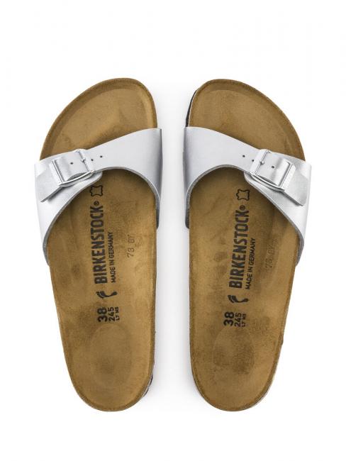 MADRID BIRKO FLOR Sandalo ciabatta silver - Scarpe Donna