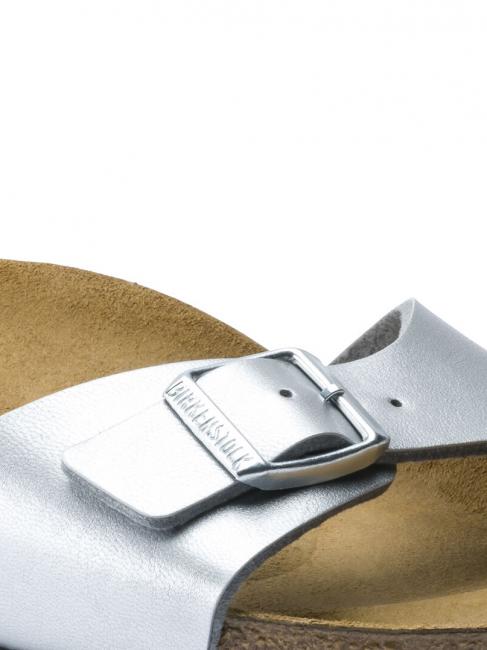 MADRID BIRKO FLOR Sandalo ciabatta silver - Scarpe Donna