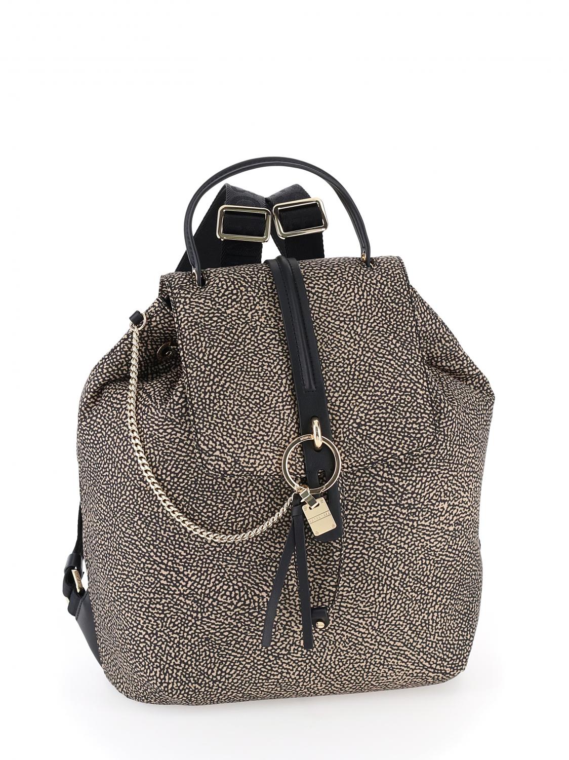 Borbonese Etoile Zaino In Nylon Op/Naturale/Nero - Acquista Su Le Sac!
