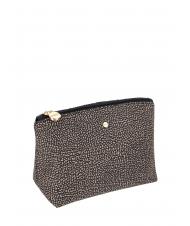 BORBONESE CLASSICA POUCH MEDIUM Necessaire con zip OP/NATURALE/NERO - Bustine & Necessaire - 2