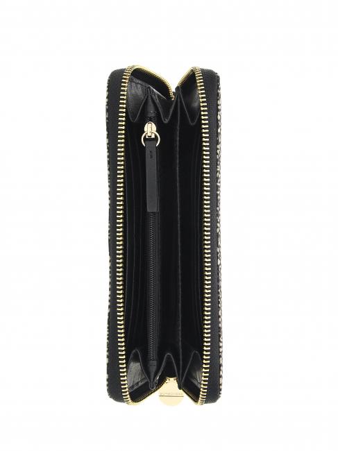 CLASSICA Portafoglio grande zip around OP/NATURALE/NERO - Portafogli Donna
