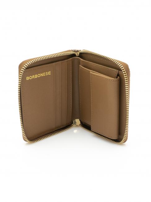CLASSICA  Portafoglio medio zip around  beige brown - Borsoni