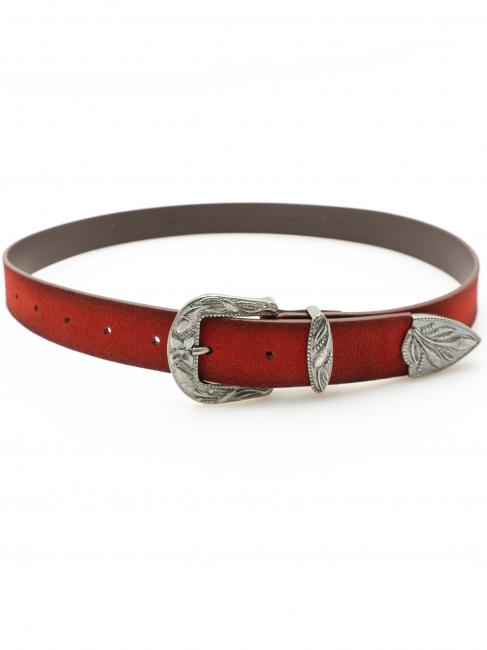 Cintura in pelle suede accorciabile su misura ruby - Cinture