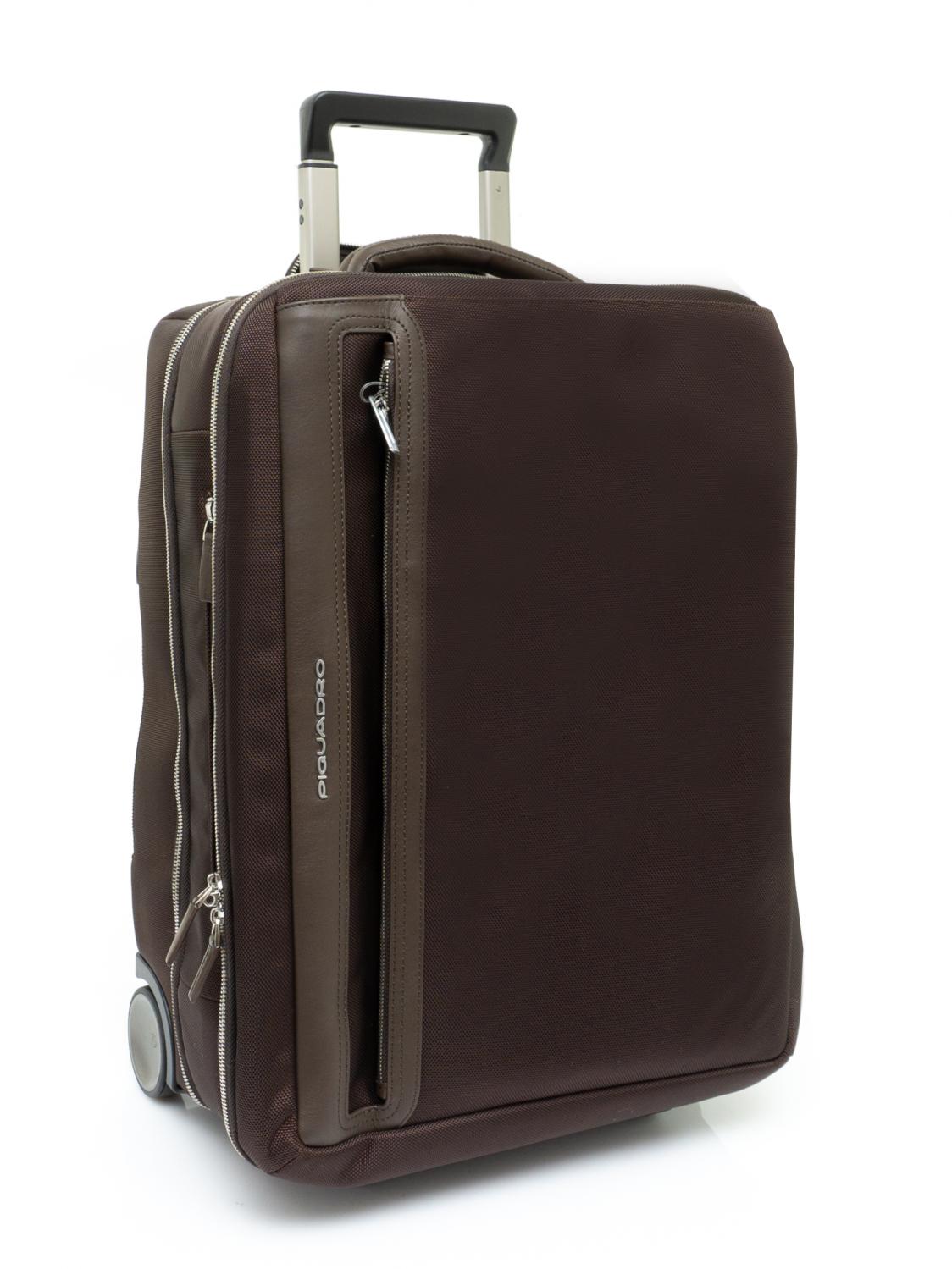 Piquadro Link Trolley Bagaglio A Mano Moro - Acquista A Prezzi Outlet!