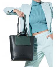BRACCIALINI MY ONE Shopper a mano/a spalla nero/verde - Borse Donna - 3