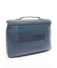 PIQUADRO CAMPIONARIO - CARY Cartella porta PC14", in pelle blu - Cartelle Lavoro - 2