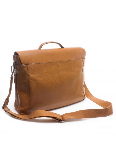 CAMPIONARIO - KOLYMA Cartella porta PC 15,6", in pelle CUOIO - Cartelle Lavoro