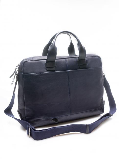 CAMPIONARIO - PYRAMID Cartella in pelle, porta pc 15" blu - Cartelle Lavoro