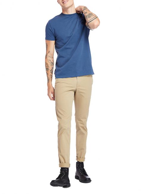 SS DUNRIVER CREW T-shirt in cotone dark denim - T-shirt Uomo