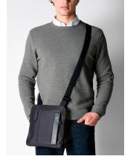 PIQUADRO Borsello Linea P16 CHEVRON BLU - Tracolle Uomo - 5