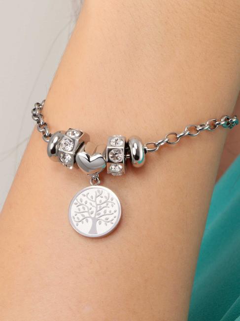 DROPS 2 BEADS Bracciale con albero della vita ARGENTO - Bracciali Donna