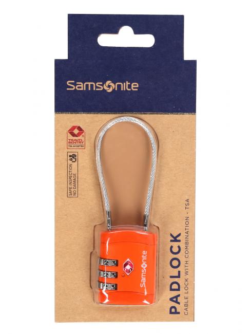  GLOBAL TRAVEL Lucchetto con cavetto e combinazione TSA arancio - Accessori Viaggio