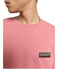 NAPAPIJRI S-PATCH Maglia a maniche lunghe in cotone pink lulu - Maglie Uomo - 3