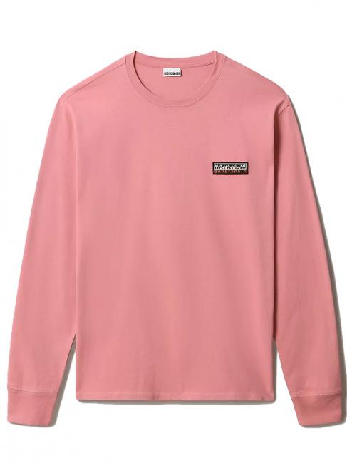S-PATCH Maglia a maniche lunghe in cotone pink lulu - Maglie Uomo