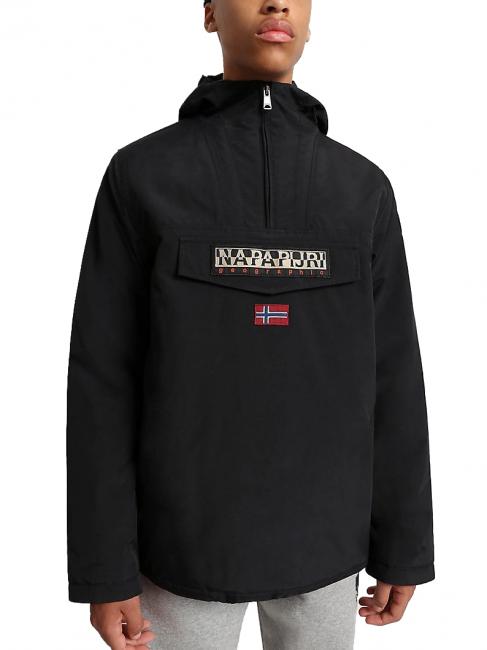KIDS rainforest winter giacca Windproof jacket with hood black 041 - Giacche