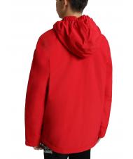 NAPAPIJRI k rainforest op giacca Jacket with zip and hood red tango - Giacche - 3