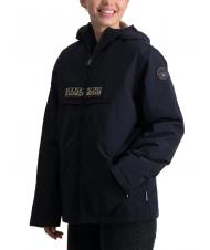 NAPAPIJRI k rainforest op giacca Jacket with zip and hood blu marine - Giacche - 4