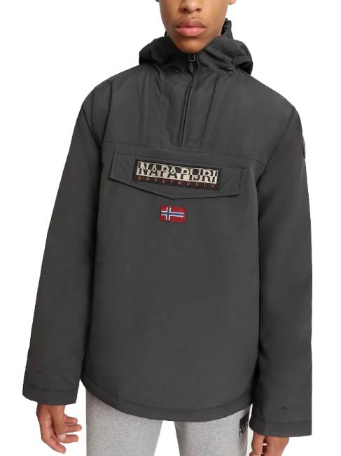 KIDS rainforest winter giacca Windproof jacket with hood dark grey solid - Giacche Bambini