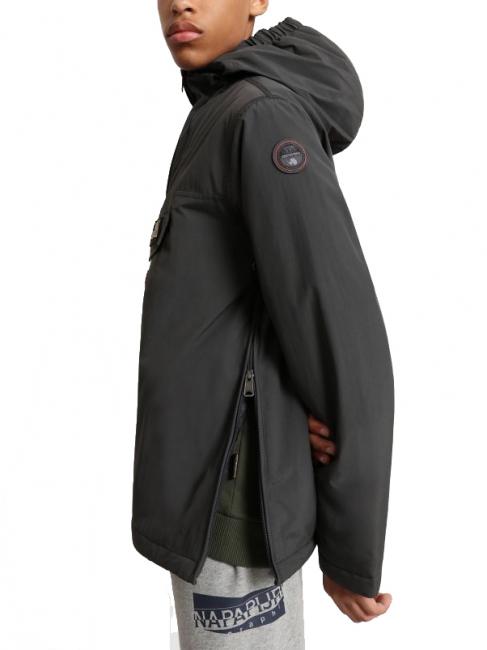 KIDS rainforest winter giacca Windproof jacket with hood dark grey solid - Giacche Bambini