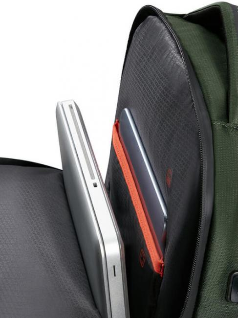 BIZ2GO Zaino day trip, porta pc 15.6" earth green - Zaini da lavoro porta PC