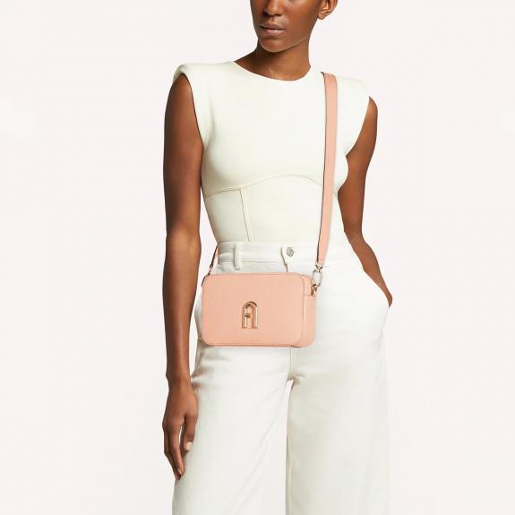 PRIMULA Borsetta a tracolla, in pelle  pesca - Borse Donna