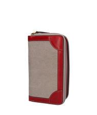 THE BRIDGE AUSTER Portafoglio grande zip around naturale/rosso ribes abb. oro - Portafogli Donna - 3