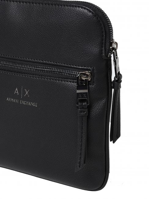 Borsello con tasca frontale  Nero - Tracolle Uomo