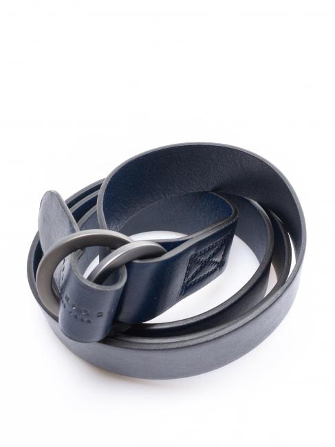 CASENTINO Cintura in pelle Made in Italy cobalto rutenio - Cinture