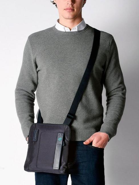 PULSE P16 Borsello porta iPad CHEVRON/NERO - Tracolle Uomo