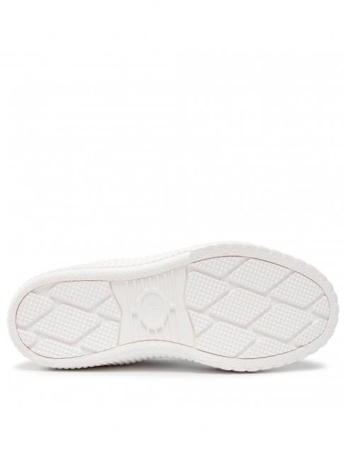 Sneaker alta in pelle con inserti zebrati  bianco/furry zebra - Scarpe Donna