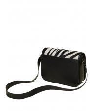 TWINSET Borsa a tracolla in pelle stampa zebra  furry zebra neve/nero - Borse Donna - 3