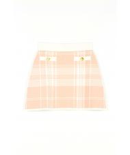 TWINSET CAPSULE Gonna corta in maglia check check rosa cipria/avorio - Gonne Donna - 4