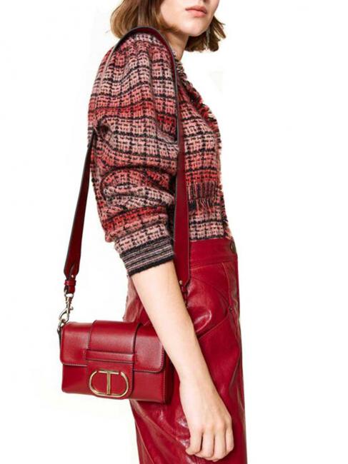 Borsa a tracolla mini con patta  ciliegia - Borse Donna